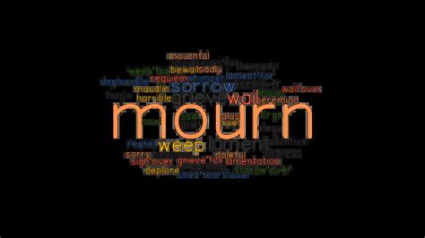 words that are similar to mourn